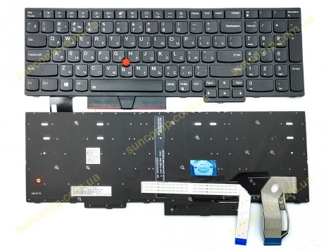 Клавіатура для Lenovo Thinkpad T15 Gen 1/Gen 2, P15s Gen 1/Gen 2 (RU Black з підсвіткою) Оригінал
