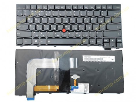 Клавіатура для Lenovo ThinkPad T470S, T460S, T460P, T470T, T460T (RU Black з підсвіткою)