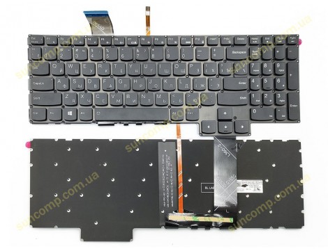 Клавіатура для Lenovo Gaming 3-15IMH05 15ARH05 15ACH GY530 GY550 GY570 Legion 5-15imh05h 15arh055P 5P-15IMH05 (RU Black, підсвітка White) Оригінал