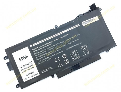 Батарея K5XWW для DELL Latitude 12 5285, 5289, 7389, 7390 (71TG4, 725KY, CFX97 0N18GG) (7.6V 7270mAh 55Wh)