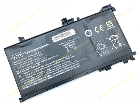 Батарея TE03XL для HP Omen 15, 15-BC, 15-AX (TPN-Q173, HSTNN-UB7A, 849910-850, 849570-541) (11.55V 4380mAh 50Wh)