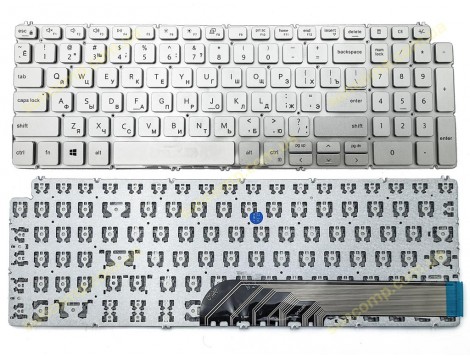 Клавіатура для DELL Inspiron 7591, 5590, 5591, 5594, 5598, 7590, 5593, 5584, 7790, P90F, P83F, 7500, 7501, 5501, 5502 (RU Silver)