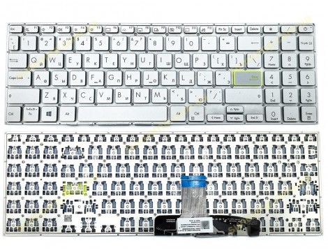 Клавіатура для ASUS X521, X521EA, X521EQ, X521FA, X521FL, X521JQ, X521UA, S533, S533E, S533F (RU Silver) Оригінал