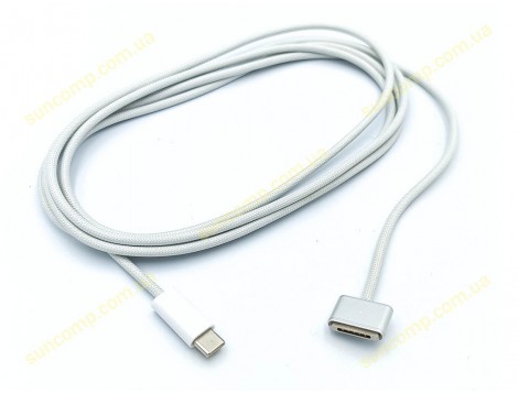 Кабель USB-C (Type-C) to MagSafe3 2м для APPLE (MLYV3) від блоку живлення до ноутбука. ORIGINAL PRC