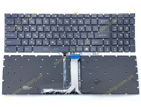 Клавіатура для MSI GE63 GE73 GE63VR GE73VR GS63 GS63VR GX63VR GT63 6RF 7RF MS-16K2 MS-179B (RU Black з White підсвіткою) Оригінал