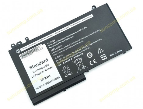 Батарея RYXXH для Dell Latitude 12 E5250, E5450, E5550, Latitude 11 3150, 3160, 3550 (11.1V 3600mAh 40Wh)