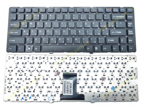 Клавіатура для SONY VPC-EA Series (RU Black без рамки) (550102L14-203-G, 148792071, V081678D) Оригінал