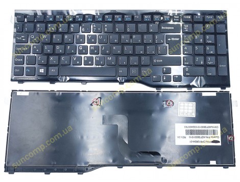 Клавіатура для Fujitsu Lifebook AH552 (RU Black з рамкою)