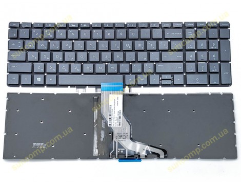 Клавіатура для HP Pavilion 15T, 15Z, 15-BR, 15-BS, 15-BU, 15-EF, 15Q-DY, 15-BW, 15S-ER, 15S-FR, 15S-EQ, 15S-FQ, 17G-BR, 250, 255, 256 G6 (RU Black з підсвіткою)
