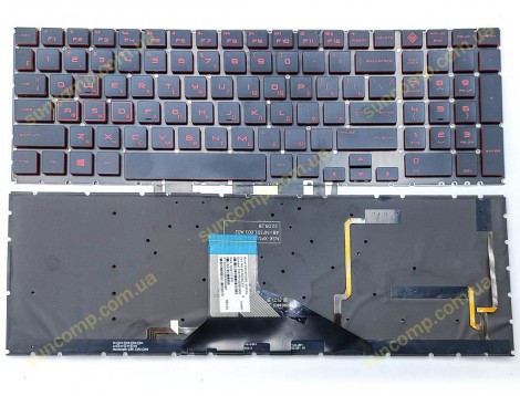Клавіатура для HP Omen 15-DC, 15-DH, 15T-DC (RU Black з підсвіткою)