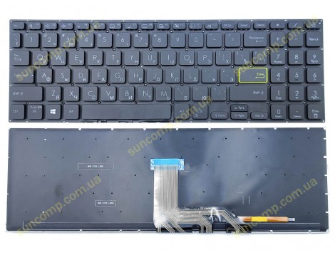 Клавіатура для ASUS X513 X513E X513EA X513EP X513EQ X513IA X513UA F513 S533EA S533FA M513 M513I M513U M513UA K513 K513E M5600 S5600 (RU Black з підсвіткою)