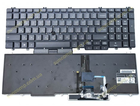 Клавіатура для Dell Latitude 5500 5501 5510 5511 3540 Precision 3500 3540 3541 3550 3551 (RU Black з підсвіткою)