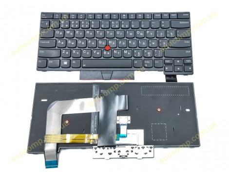 Клавіатура для Lenovo ThinkPad T470 T480 A475 A485 20HD 20HE 20JM 20JN 20L5 20L6 01HX459 01AX364 (RU Black + TrackPoint з підсвіткою)