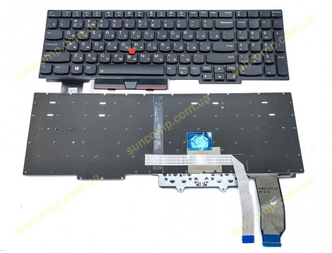 Клавіатура для Lenovo ThinkPad E15 Gen1 E15 Gen2 R15 (RU Black без рамки з підсвіткою)
