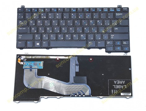 Клавіатура для DELL Latitude E5440 (RU Black з підсвіткою)