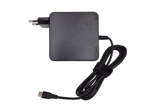 Блок живлення Type-C 90W для Apple, Asus, Acer, HP, Dell, Lenovo, Samsung, Xiaomi. Квадратний Чорний