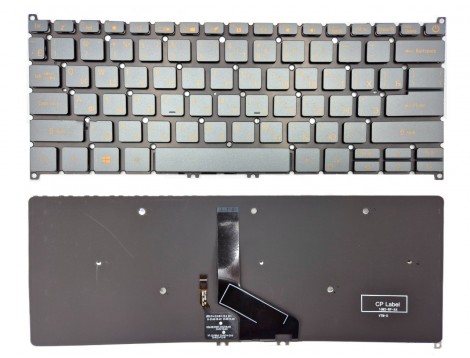 Клавіатура для ACER Swift 3 SF314-42 SF314-41 SF314-52 SF314-53 SF314-57 SF314-57G SF314-59 Swift 5 SF514-52 SF514-52T SF514-54G SF514-54T (RU Gray з підсвіткою)