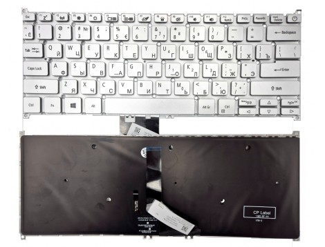 Клавіатура для ACER Swift 3 SF314-42 SF314-41 SF314-52 SF314-53 SF314-57 SF314-57G SF314-59 Swift 5 SF514-52 SF514-52T SF514-54G SF514-54T(RU Silver )