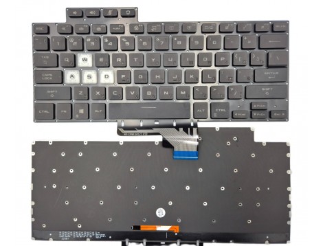 Клавіатура для ASUS FX516 FX516P FX516PR FX516PC FX516PE FX516PM FA516 (RU Black з підсвіткою)