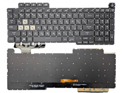 Клавіатура для Asus G713 G713Q G713QY G713QE G713QM G713QR G713PV G713G G713GV G713GW G733 (RU Black з підсвіткою)