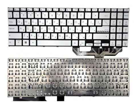 Клавіатура для ASUS VivoBook X1502 M1502 X1503 X1602 X1603 X1504 X1605 F1603 M1503Q M1603Q M1605XA3 (RU Siver)