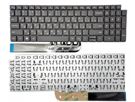 Клавіатура для DELL Inspiron 3511, 3515, 3510, 3520, 3530 3535 5515, 5510, 7510, 16 Plus 7610 0W0FYR (RU Black)