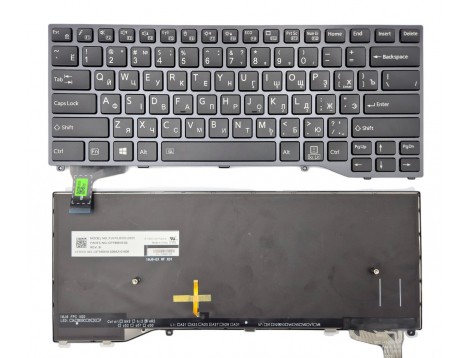 Клавіатура для Fujitsu Lifebook E448 E449 E548 E549 E5410 E5411 U7410 U747 U748 U749 7U14A1 7U14A2 (UA Black з підсвіткою)