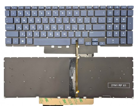 Клавіатура для HP Victus 15-FA 15-FB 16-D 16-E 16T-D 16-R 16-S (RU Blue з підсвіткою)