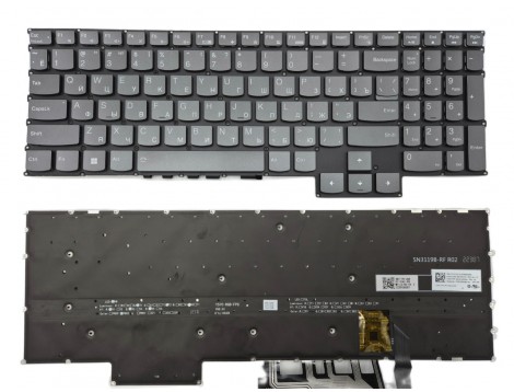 Клавіатура для LENOVO Legion 5 15ARH7 15ARH7H 15IAH7 15IAH7H 15ITH6H GRAY (RU Gray з RGB підсвіткою) Оригінал