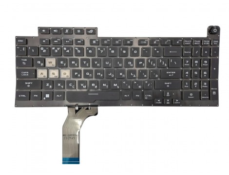 Клавіатура для ASUS G731, G731GW, G731GT, G731GD, G731GU, G731GV, G732L, G732G, G712, G712L (RU Black з 8Pin RGB підсвіткою) Оригінал