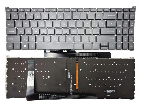 Клавіатура для ACER Aspire A315-59, A315-59G, A515-48, A515-56,A515-57, A515-58, A715-51, A715-52 A715-78, Nitro ANV15-41  (RU Black з підсвіткою)