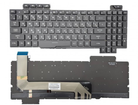Клавіатура для ASUS ROG GL503 GL503VM GL503VS GL503VD GL503GE series, GL703GE GL703VD GL703VM (RU Black з RGB підсвіткою)